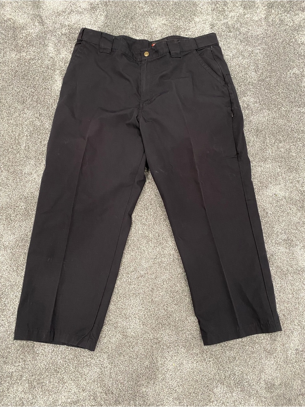 Tru-Spec Mens 40x32 Black Tactical Rip Stop Pants Side Zipper Pocket